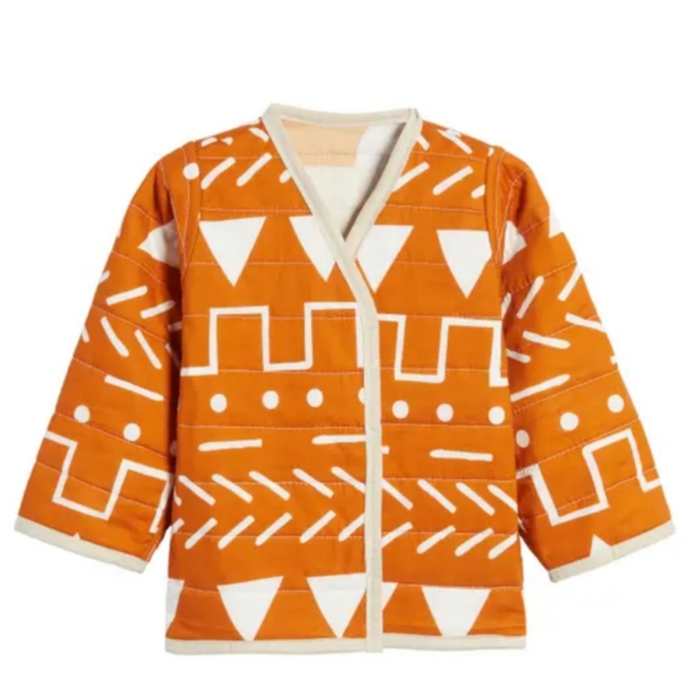 Shapes & Angels reversible quilted jacket size 6 & 7 kids